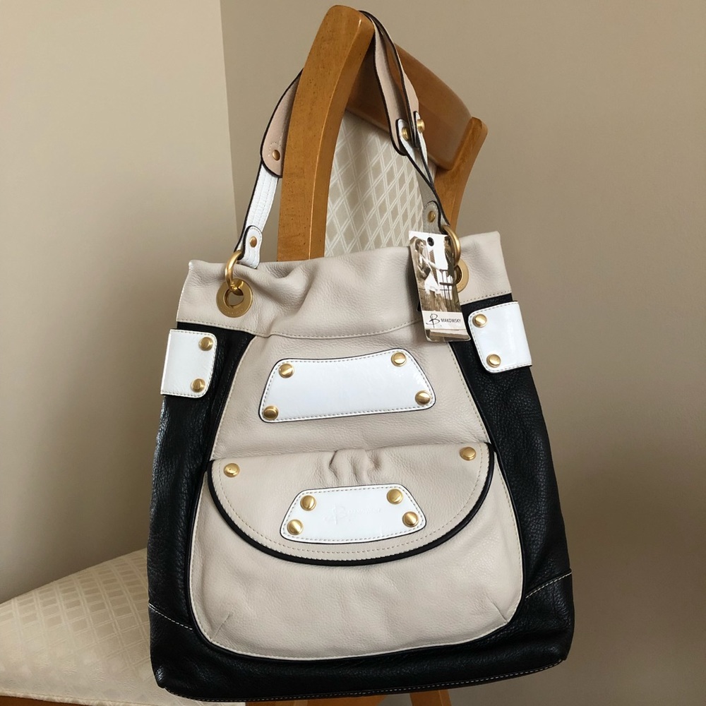 B.Makowsky Leather Handbag